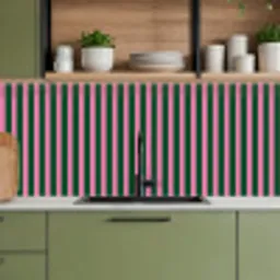 Verticale strepen - Groen - Roze keuken achterwand 2 middel 871 -sfeer3