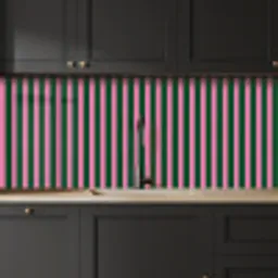 Verticale strepen - Groen - Roze keuken achterwand 2 middel 871 -sfeer1