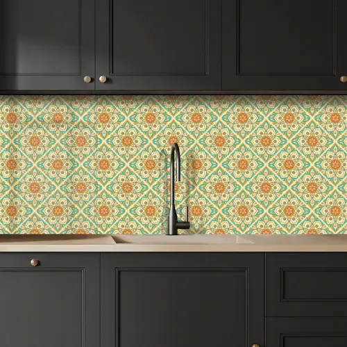 Vintage - Bohemian - Patronen - Mandala keuken achterwand 2 middel 871 -sfeer1