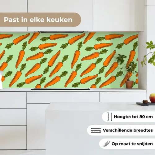 Vintage - Wortel - Patronen - Groente keuken achterwand 2 middel 871 -sfeer4_NL