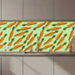 Vintage - Wortel - Patronen - Groente keuken achterwand 2 middel 871 zz_3dshopping