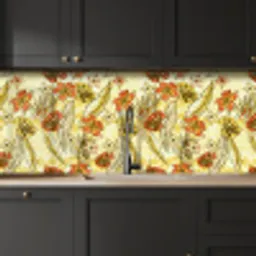 Vintage - Bloemen - Bladeren - Hawaii - Patroon keuken achterwand 2 middel 871 -sfeer1