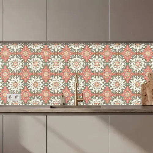 Vintage - Bloemen - Mandala - Patronen keuken achterwand 2 middel 871 zz_3dshopping