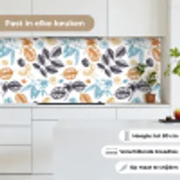 Vintage - Bladeren - Noot - Patronen keuken achterwand 2 middel 871 -sfeer4_NL