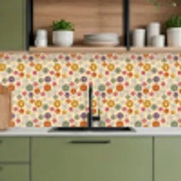 Vintage - Patronen - Bloem - Planten keuken achterwand 2 middel 871 -sfeer3