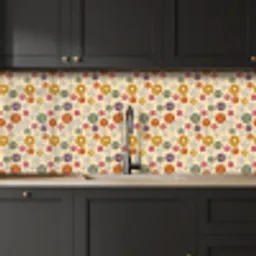 Vintage - Patronen - Bloem - Planten keuken achterwand 2 middel 871 -sfeer1