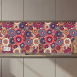Vintage - Patronen - Bloemen - Planten keuken achterwand 2 middel 871 zz_3dshopping