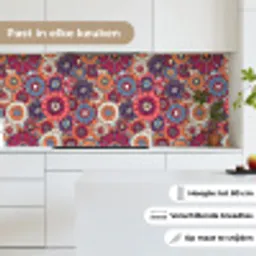 Vintage - Patronen - Bloemen - Planten keuken achterwand 2 middel 871 -sfeer4_NL
