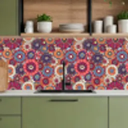 Vintage - Patronen - Bloemen - Planten keuken achterwand 2 middel 871 -sfeer3