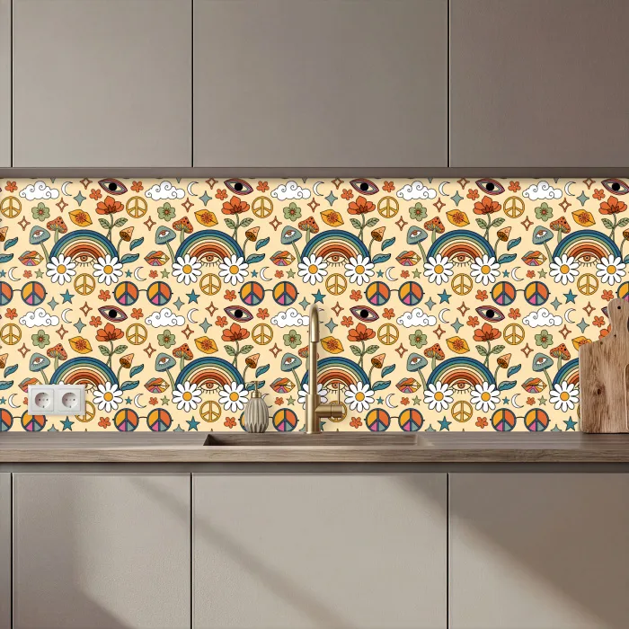 Vintage - Patronen - Zomer keuken achterwand 2 middel 871 zz_3dshopping