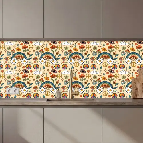 Vintage - Patronen - Zomer keuken achterwand 2 middel 871 zz_3dshopping