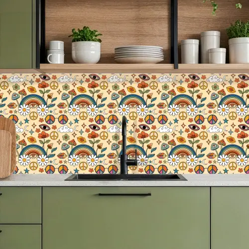 Vintage - Patronen - Zomer keuken achterwand 2 middel 871 -sfeer3