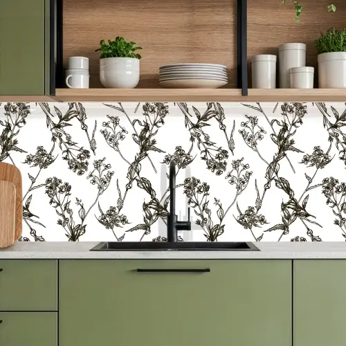 Vintage - Planten - Bloemen - Patronen keuken achterwand 2 middel 871 -sfeer3