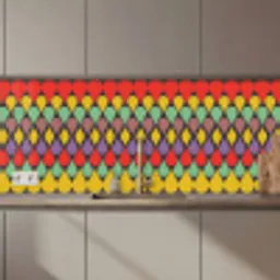 Vintage - Retro - Kleuren -  Patronen keuken achterwand 2 middel 871 zz_3dshopping
