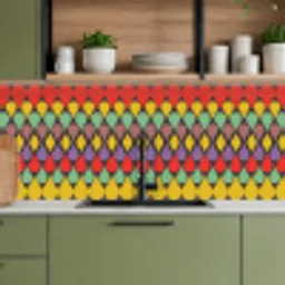 Vintage - Retro - Kleuren -  Patronen keuken achterwand 2 middel 871 -sfeer3