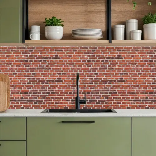 Muur - Bakstenen - Versleten - Voegen keuken achterwand 2 middel 871 -sfeer3