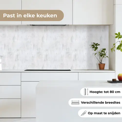 Muur - Geverfd - Wit - Onafgewerkt keuken achterwand 2 middel 871 -sfeer4_NL