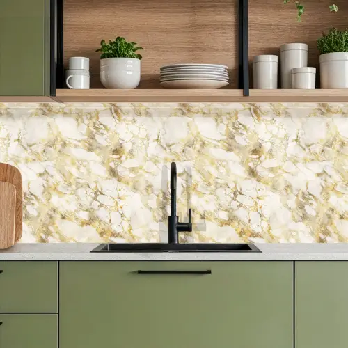 Warm - Gouden - Marmer - Patroon keuken achterwand 2 middel 871 -sfeer3