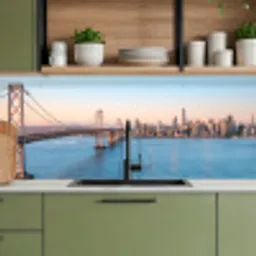 Water - Brug - Skyline - Modern keuken achterwand 2 middel -sfeer3