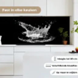 Water - Splash - Water - Zwart keuken achterwand 2 middel -sfeer4_NL