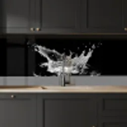 Water - Splash - Water - Zwart keuken achterwand 2 middel -sfeer1