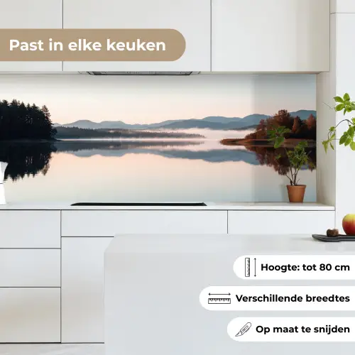 Water - Bomen - Mistlaag keuken achterwand 2 middel -sfeer4_NL