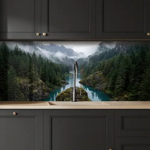 Waterval - Bomen - Bergen keuken achterwand 2 middel -sfeer1