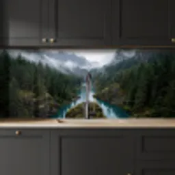 Waterval - Bomen - Bergen keuken achterwand 2 middel -sfeer1