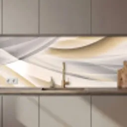 Golven - Abstract - Beige keuken achterwand 2 middel zz_3dshopping
