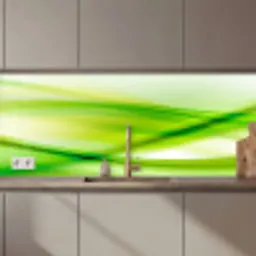 Golven - Abstract - Groen keuken achterwand 2 middel zz_3dshopping
