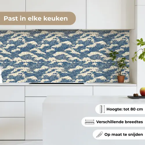 Golven - Klassiek - Blauw keuken achterwand 2 middel 871 -sfeer4_NL