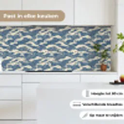 Golven - Klassiek - Blauw keuken achterwand 2 middel 871 -sfeer4_NL