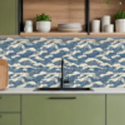 Golven - Klassiek - Blauw keuken achterwand 2 middel 871 -sfeer3