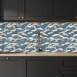 Golven - Klassiek - Blauw keuken achterwand 2 middel 871 -sfeer1