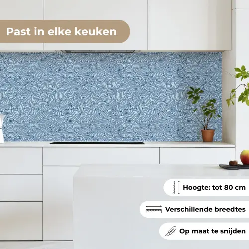 Golven - Ritmisch - Blauw keuken achterwand 2 middel 871 -sfeer4_NL