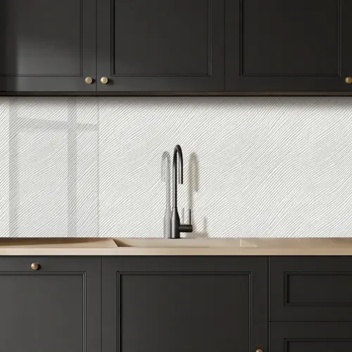 Golven - Ribbels - Wit keuken achterwand 2 middel 871 -sfeer1