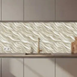 Golven - Wit - Minimalistisch keuken achterwand 2 middel 871 zz_3dshopping
