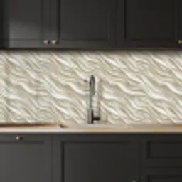 Golven - Wit - Minimalistisch keuken achterwand 2 middel 871 -sfeer1