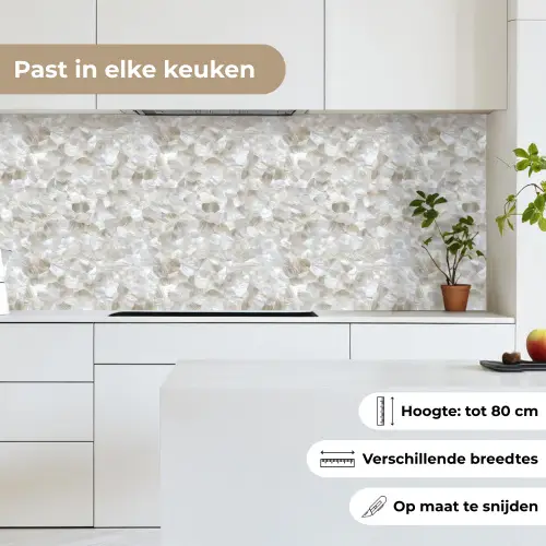 Wit - Penseelstreken - Reliëfeffect keuken achterwand 2 middel 871 -sfeer4_NL