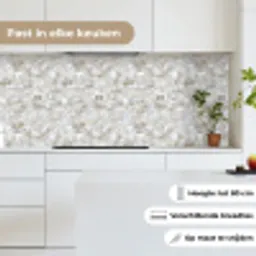 Wit - Penseelstreken - Reliëfeffect keuken achterwand 2 middel 871 -sfeer4_NL