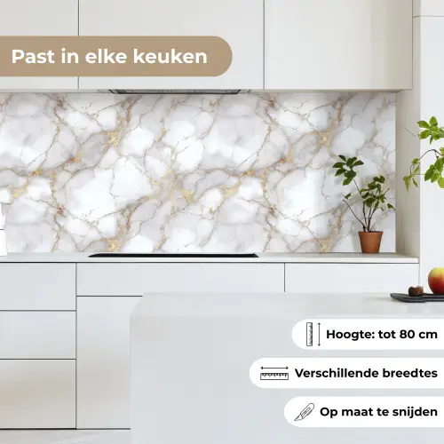 Wit - Goud - Marmer - Grijs keuken achterwand 2 middel 871 -sfeer4_NL