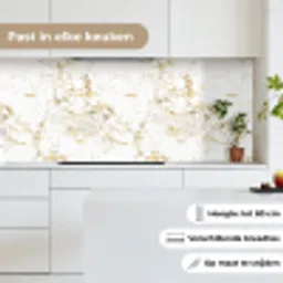 Wit - Marmer - Luxe - Goud keuken achterwand 2 middel 871 -sfeer4_NL