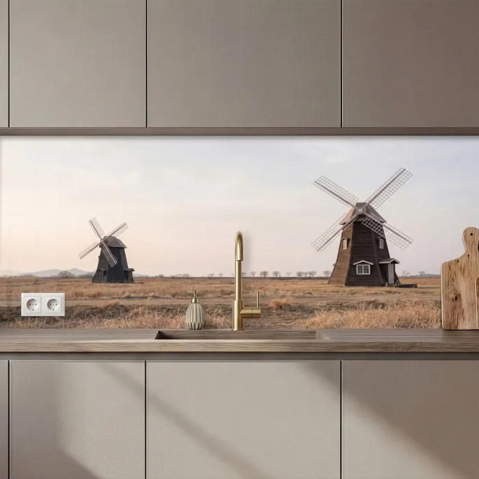 Windmolens - Landschap - Veld keuken achterwand 2 middel zz_3dshopping