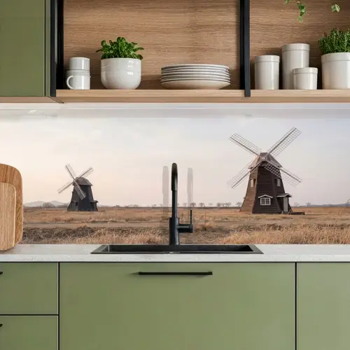 Windmolens - Landschap - Veld keuken achterwand 2 middel -sfeer3