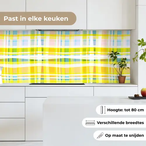 Geel - Patroon - Zomer keuken achterwand 2 middel 871 -sfeer4_NL