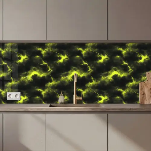 Geel - Storm - Wolken keuken achterwand 2 middel 871 zz_3dshopping