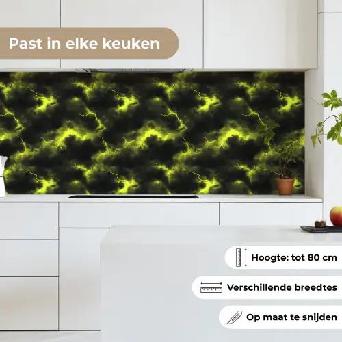 Geel - Storm - Wolken keuken achterwand 2 middel 871 -sfeer4_NL
