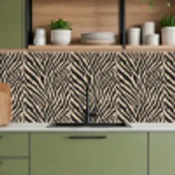 Zebra - Klassiek - Zwart keuken achterwand 2 middel 871 -sfeer3