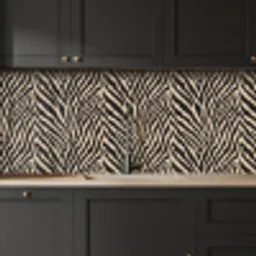 Zebra - Klassiek - Zwart keuken achterwand 2 middel 871 -sfeer1