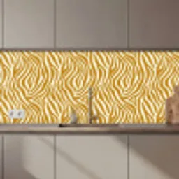 Zebra - Klassiek - Oker - Geel keuken achterwand 2 middel 871 zz_3dshopping